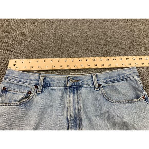 Levi's 560 Men's W36 Light Wash Frayed Hem Denim Cutoff Shorts‎ Casual - Picture 6 of 11